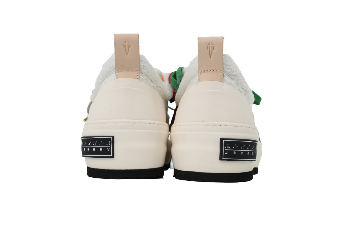xVESSEL Nougat Snowflake White Fuzzy Sneakers