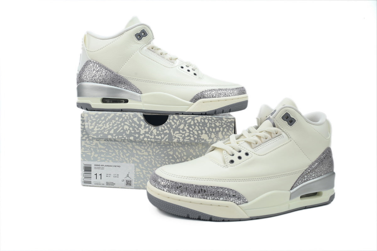 Air Jordan 3 Retro 'Sail Metallic Silver'