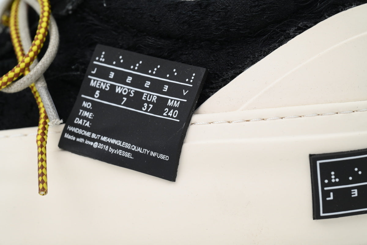 xVESSEL Nougat Snowflake Black Plush Sneakers