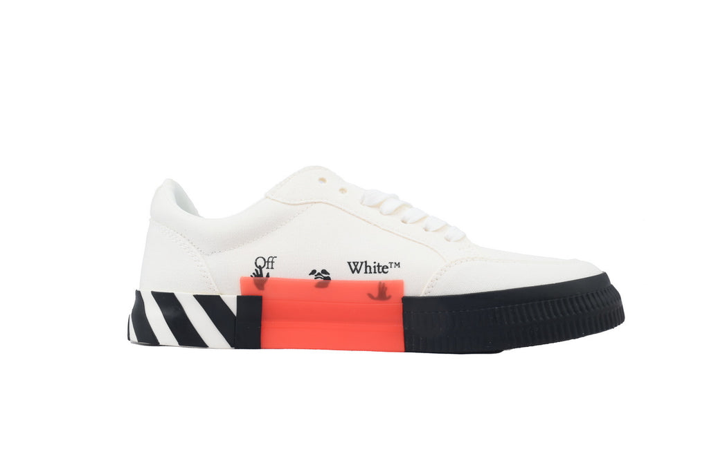 Off-White Vulc Low White Green Canvas Sneakers