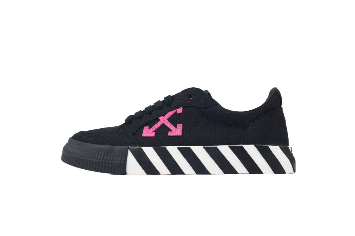 Off-White Vulc Low Black Violet Canvas Sneakers