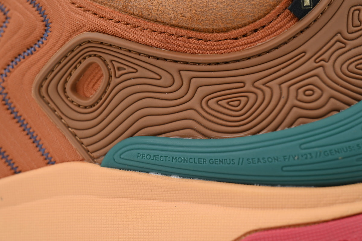 Moncler x Salehe Bembury Trailgrip Grain Brown Green Sneakers
