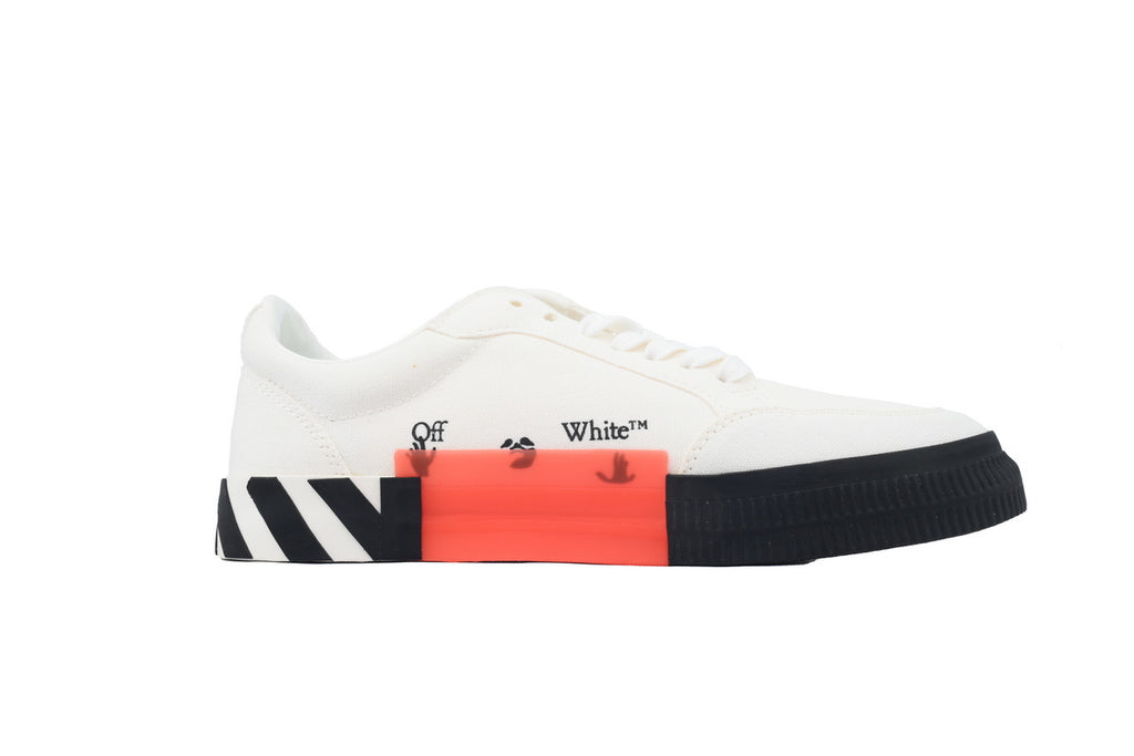 Off-White Vulc Low White Purple Canvas Sneakers