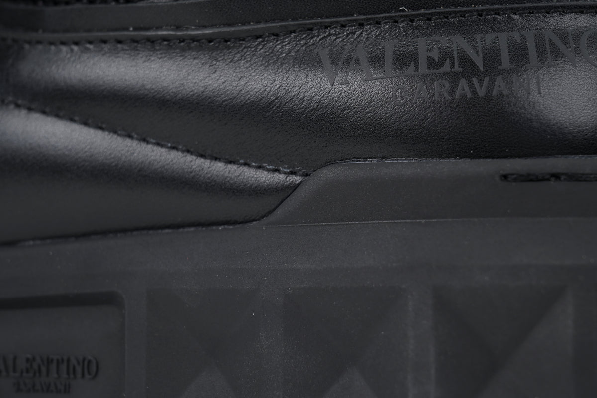 Valentino Garavani One Stud XL Black Nappa Calfskin Sneakers