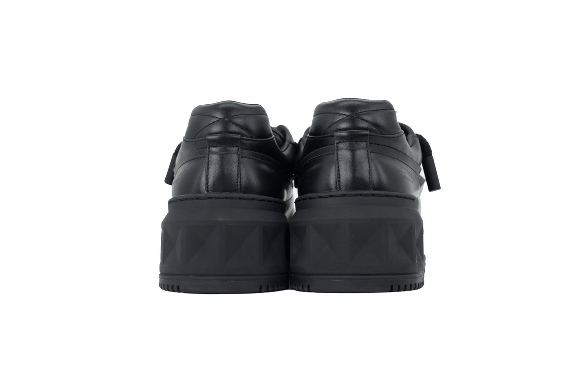 Valentino Garavani One Stud XL Black Nappa Calfskin Sneakers