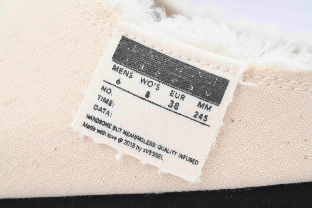 xVESSEL Cabin One Cream Canvas Mule Sneakers